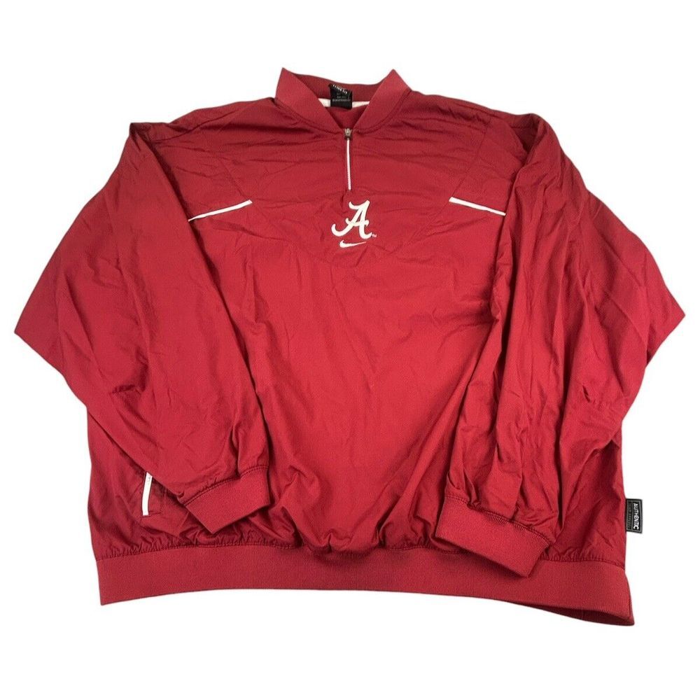 Alabama Crimson Tide Nike Windbreaker Mens XL Pullover Red Embroidered Roll Tide